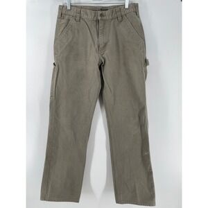 Carhartt Carpenter Pants Mens 32x30* Khaki Relaxed Fit Canvas BN3279-M